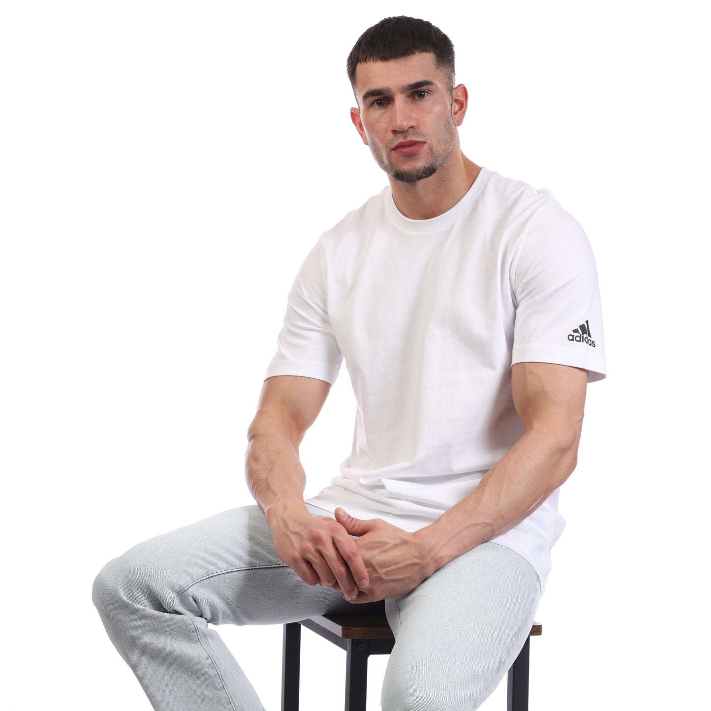 White - Lifestyle - Adidas Mens Bos Blank T-Shirt