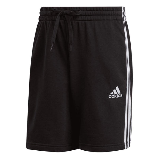 Black - Front - Adidas Mens Essentials French Terry 3 Stripes Shorts