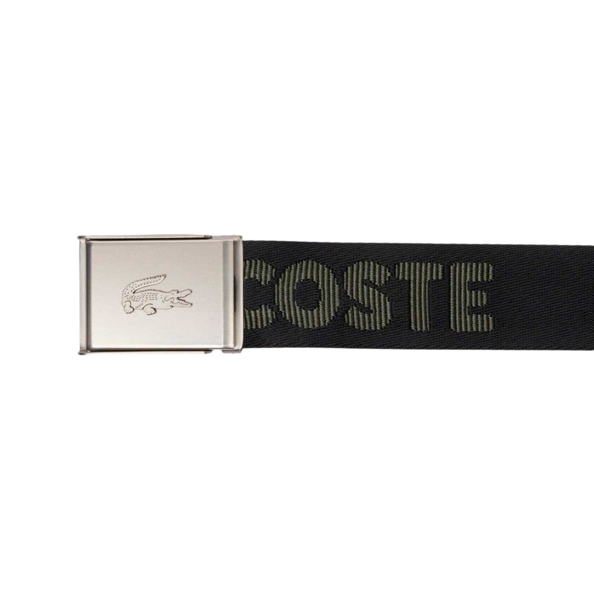 Black - Side - Lacoste Grain Leather Belt