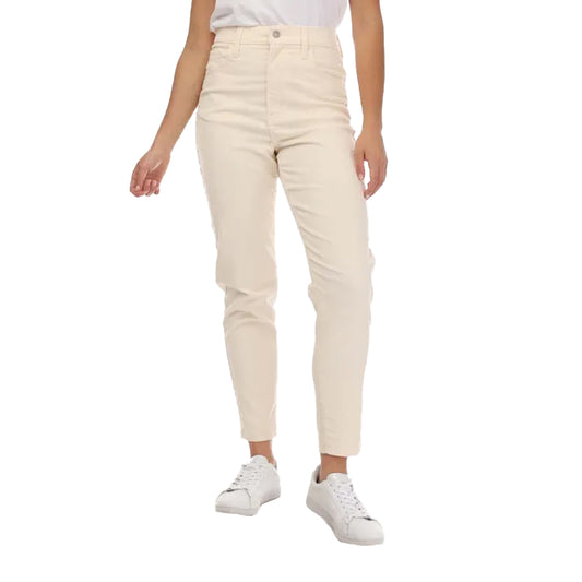 White - Front - Levis Womens-Ladies Corduroy High Waist Mom Jeans