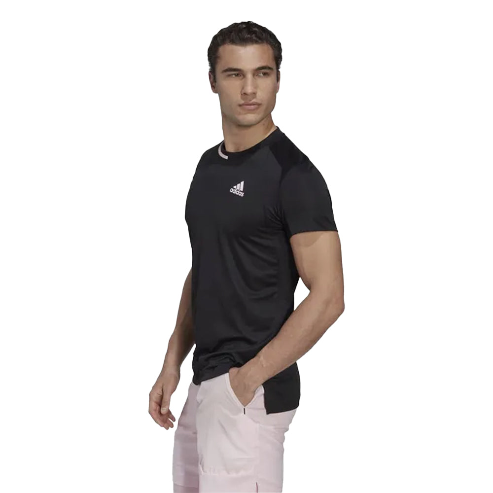 Black - Pack Shot - Adidas Mens U.S. Series Tennis T-Shirt