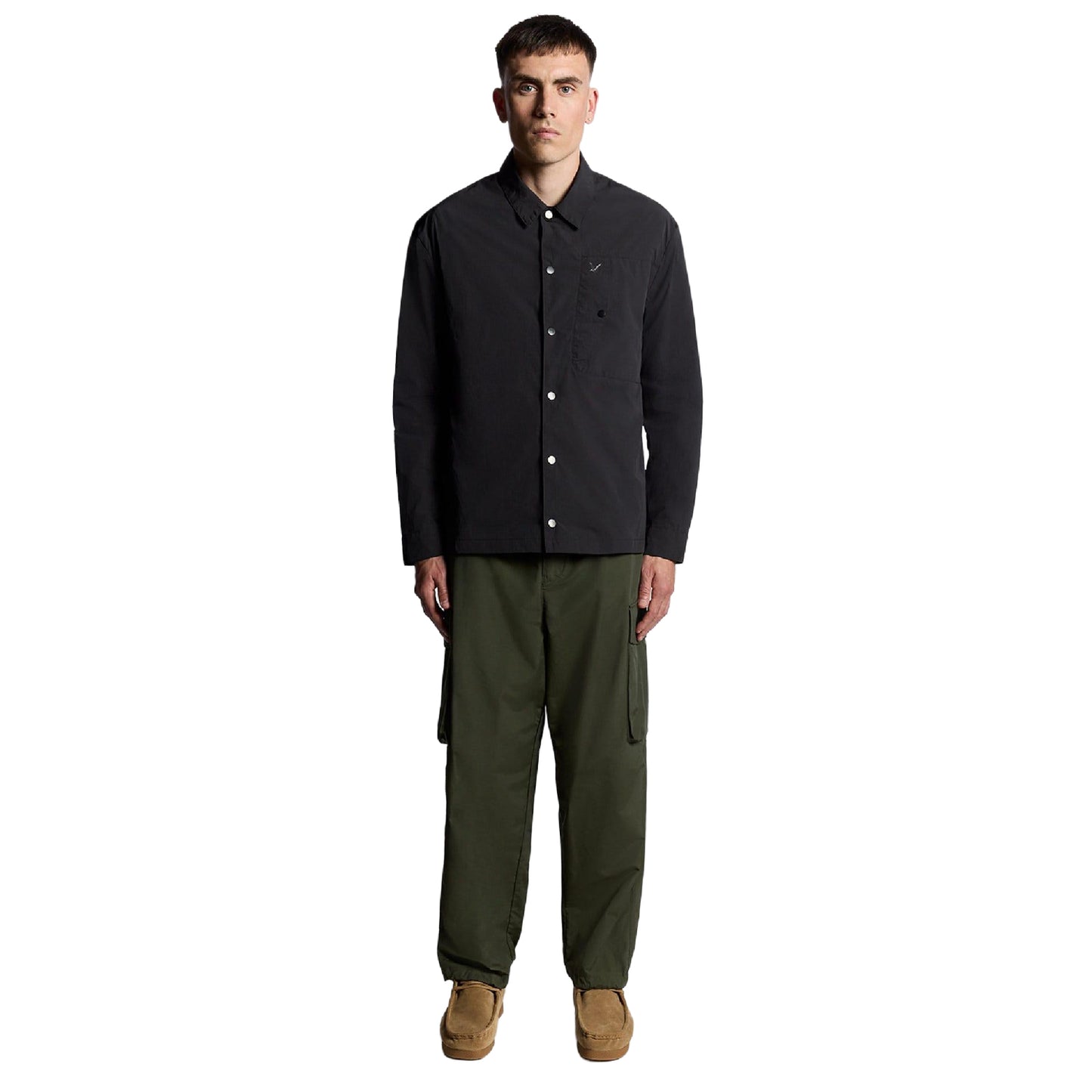 Black - Lifestyle - Lyle & Scott Mens Crinkle Oversized Shirt