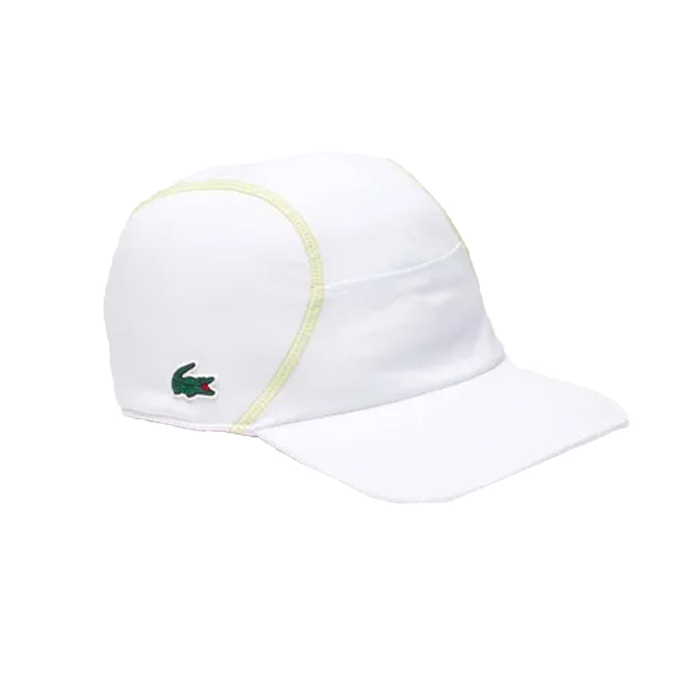 White - Side - Lacoste Mesh Panel Tennis Cap