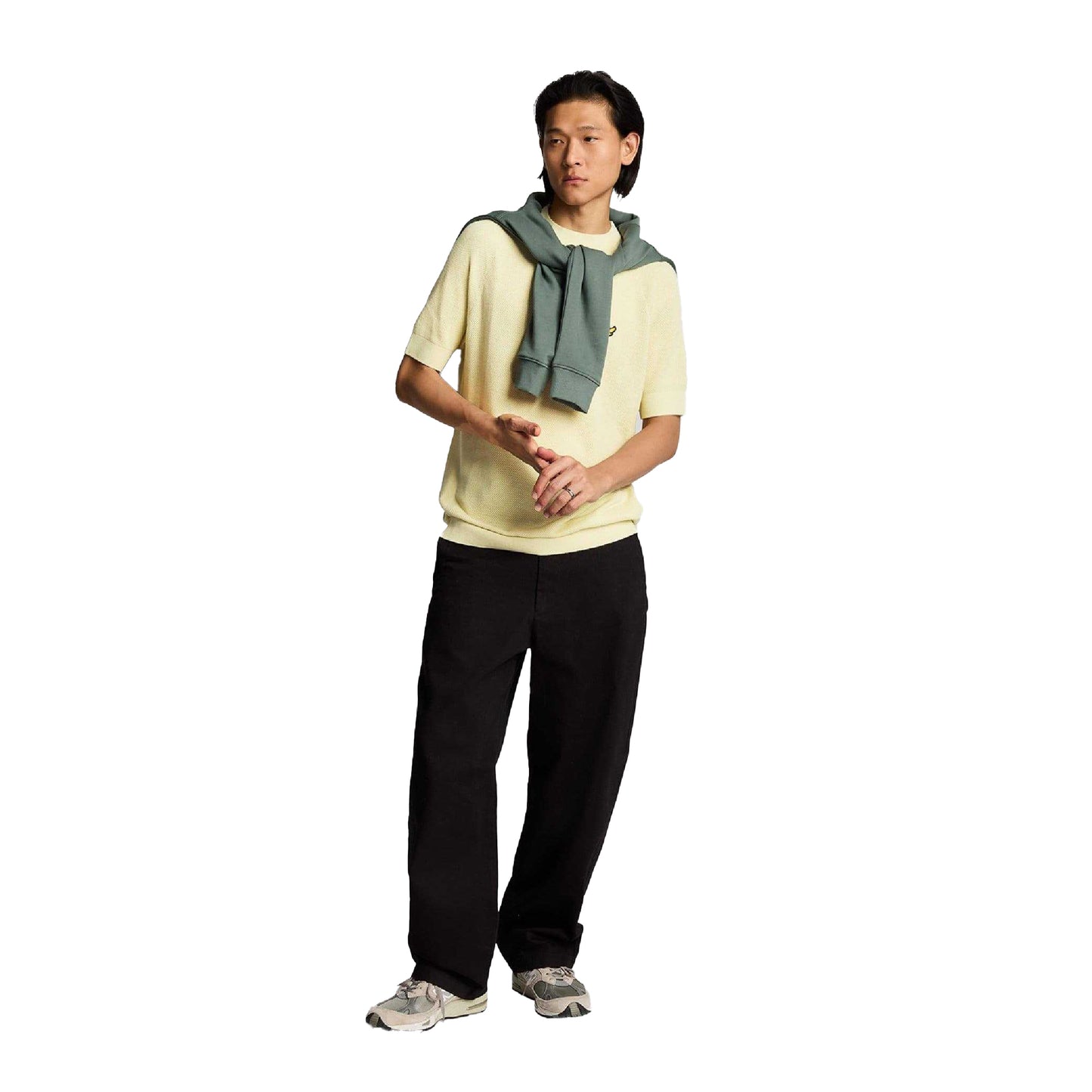Beige - Lifestyle - Lyle & Scott Mens Knitted Regular T-Shirt