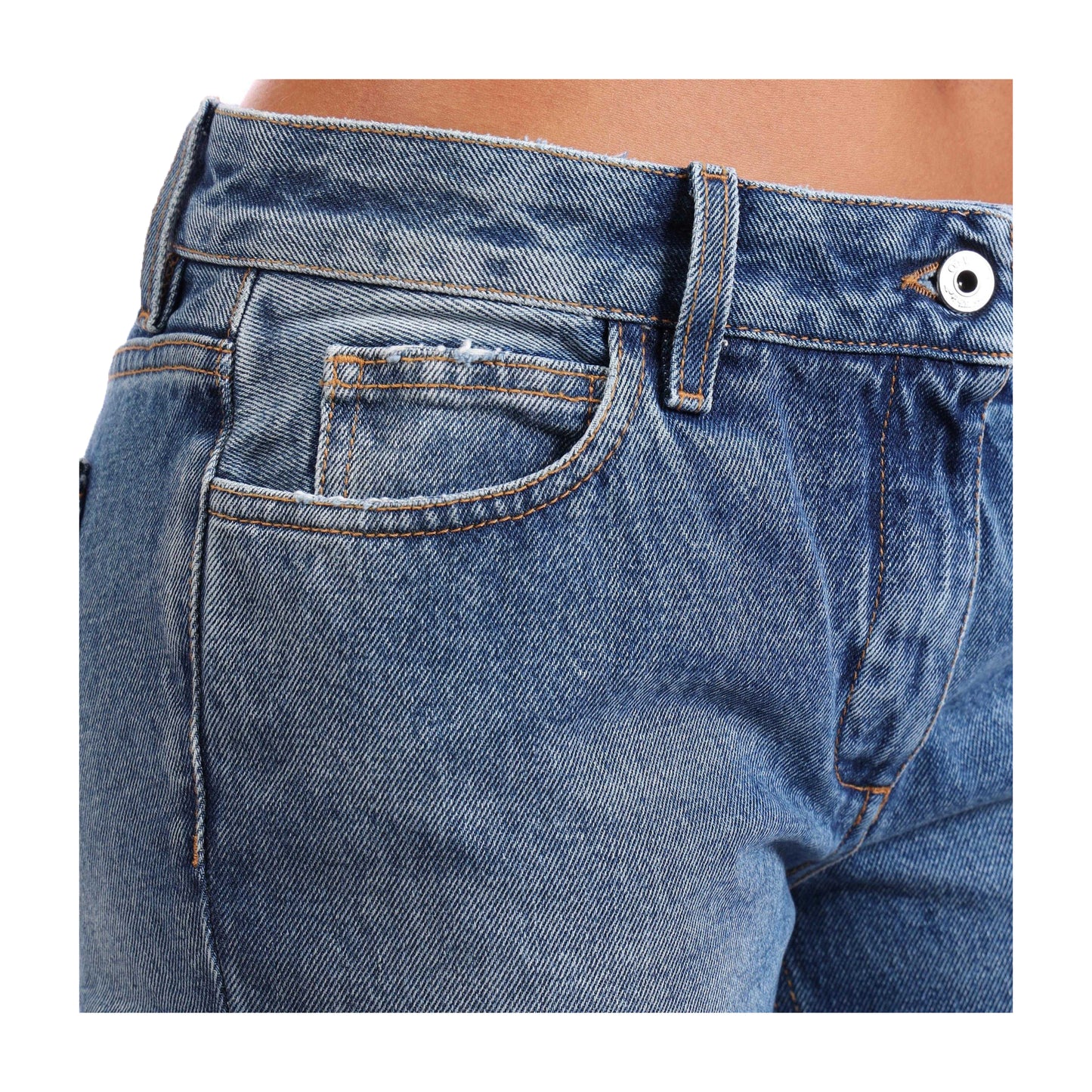 Blue - Lifestyle - Off White Womens-Ladies Flared Slim Jeans