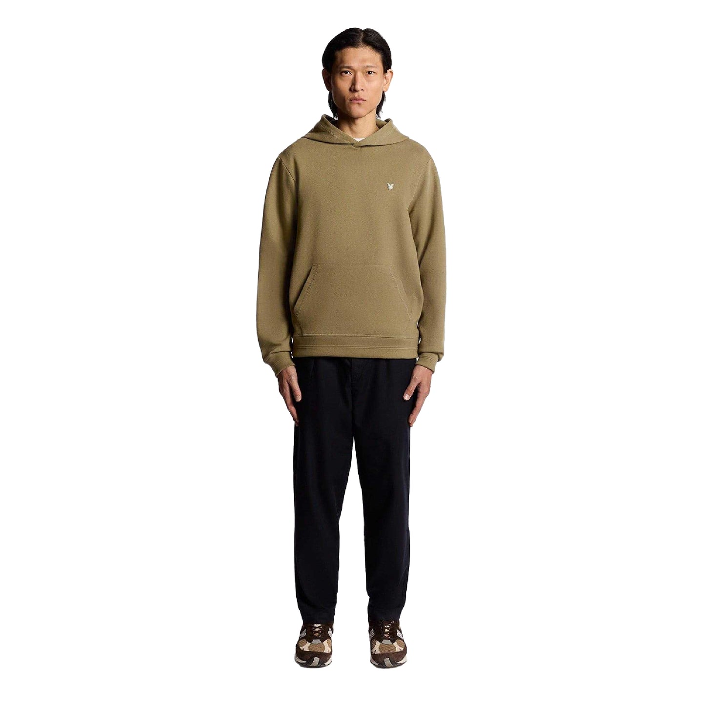 Green - Lifestyle - Lyle & Scott Mens Diagonal Weave Hoodie