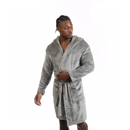Grey - Front - Farah Mens Frazier Long-Sleeved Dressing Gown