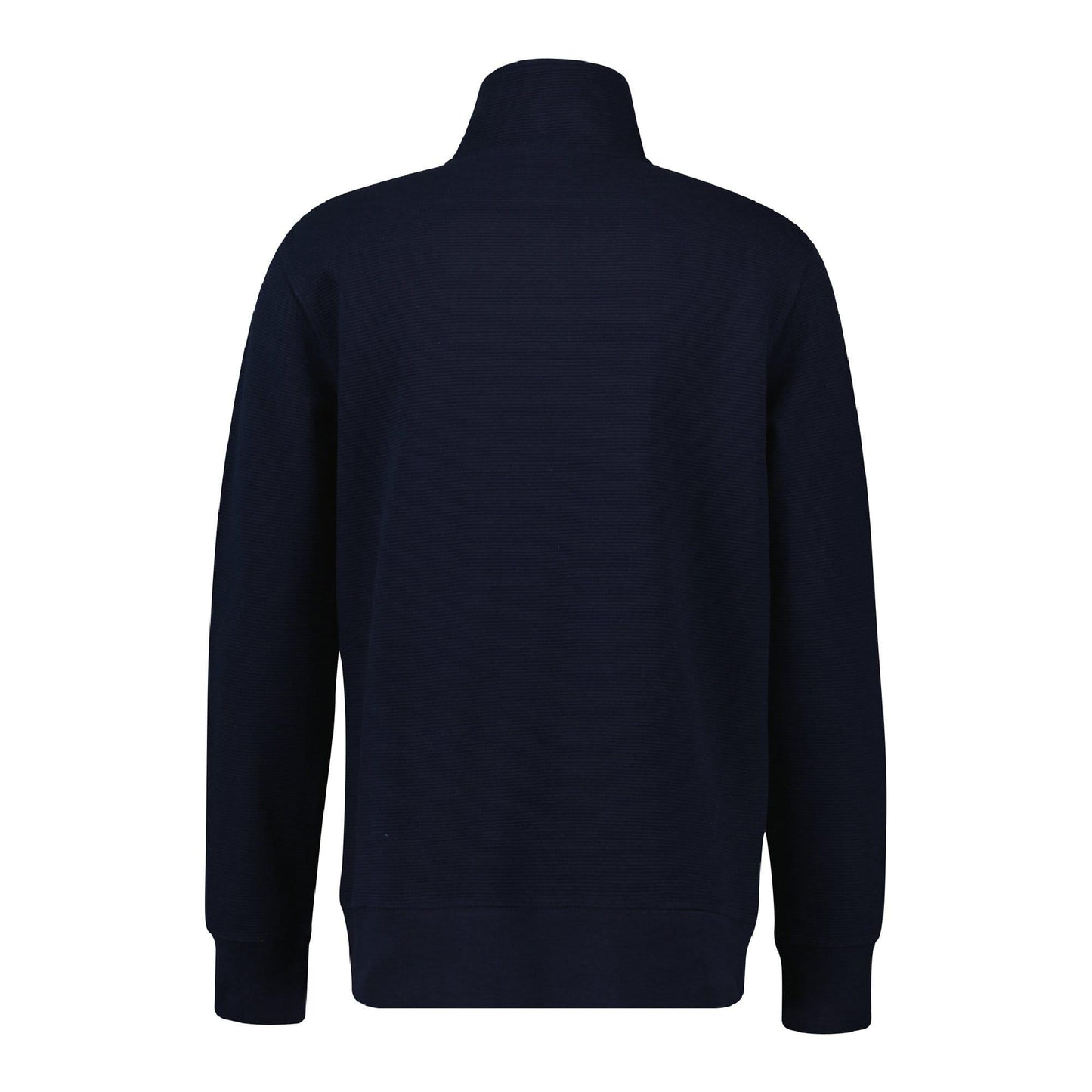 Blue - Back - Gant Mens Textured Half Zip Sweatshirt