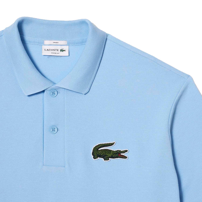 Blue - Back - Lacoste Unisex Adult L.12.12 Piqué Loose Fit Polo Shirt