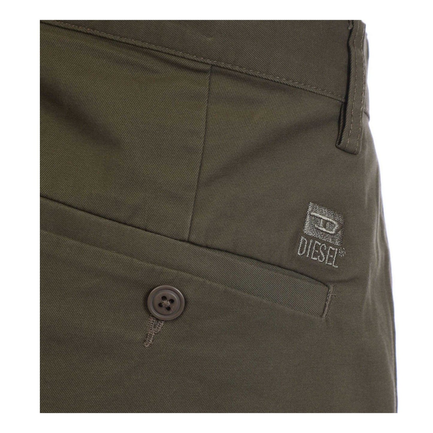Green - Side - Diesel Mens P-Lars 3-4 Shorts