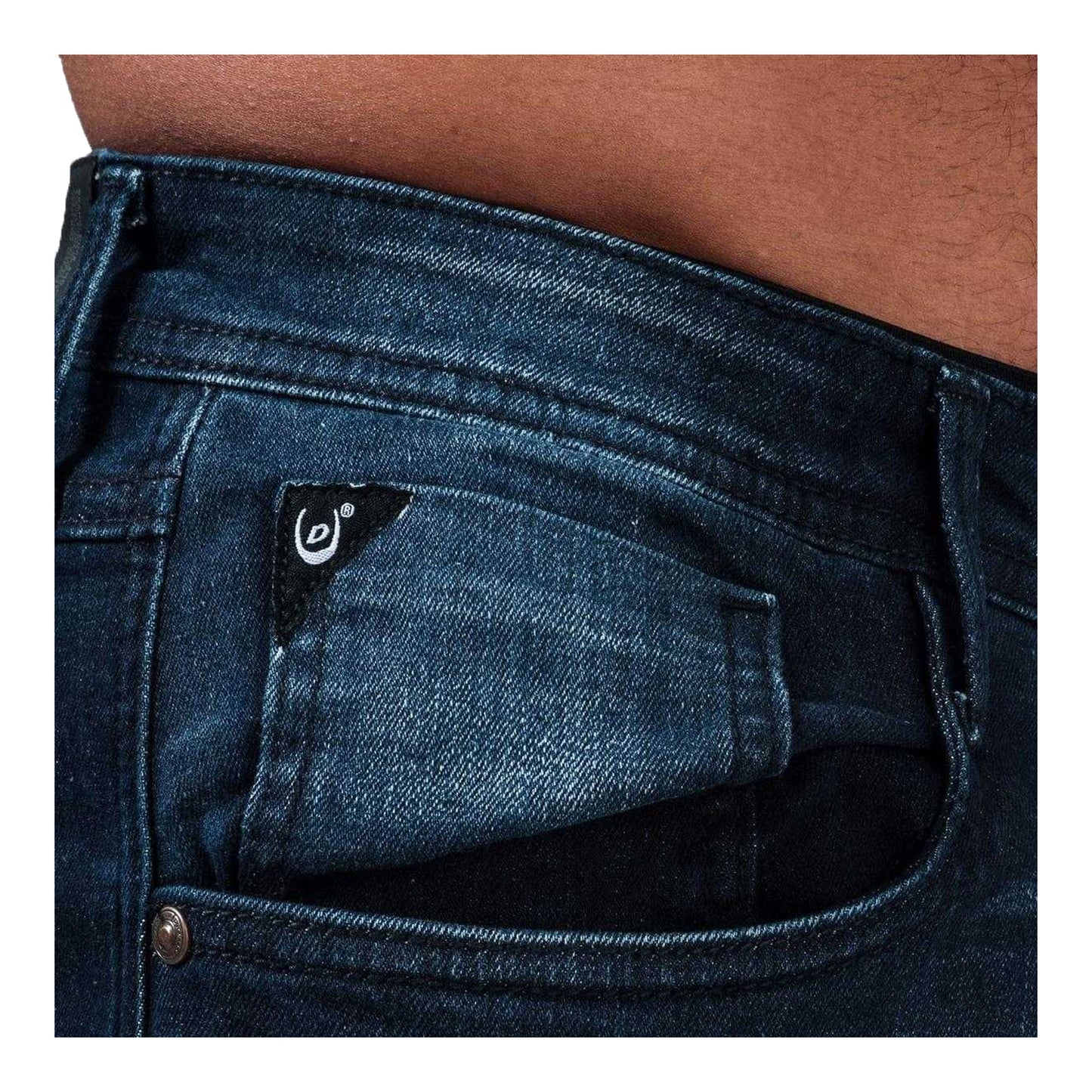 Dark Blue - Lifestyle - Duck and Cover Mens Maylead Dark Wash Slim Jeans