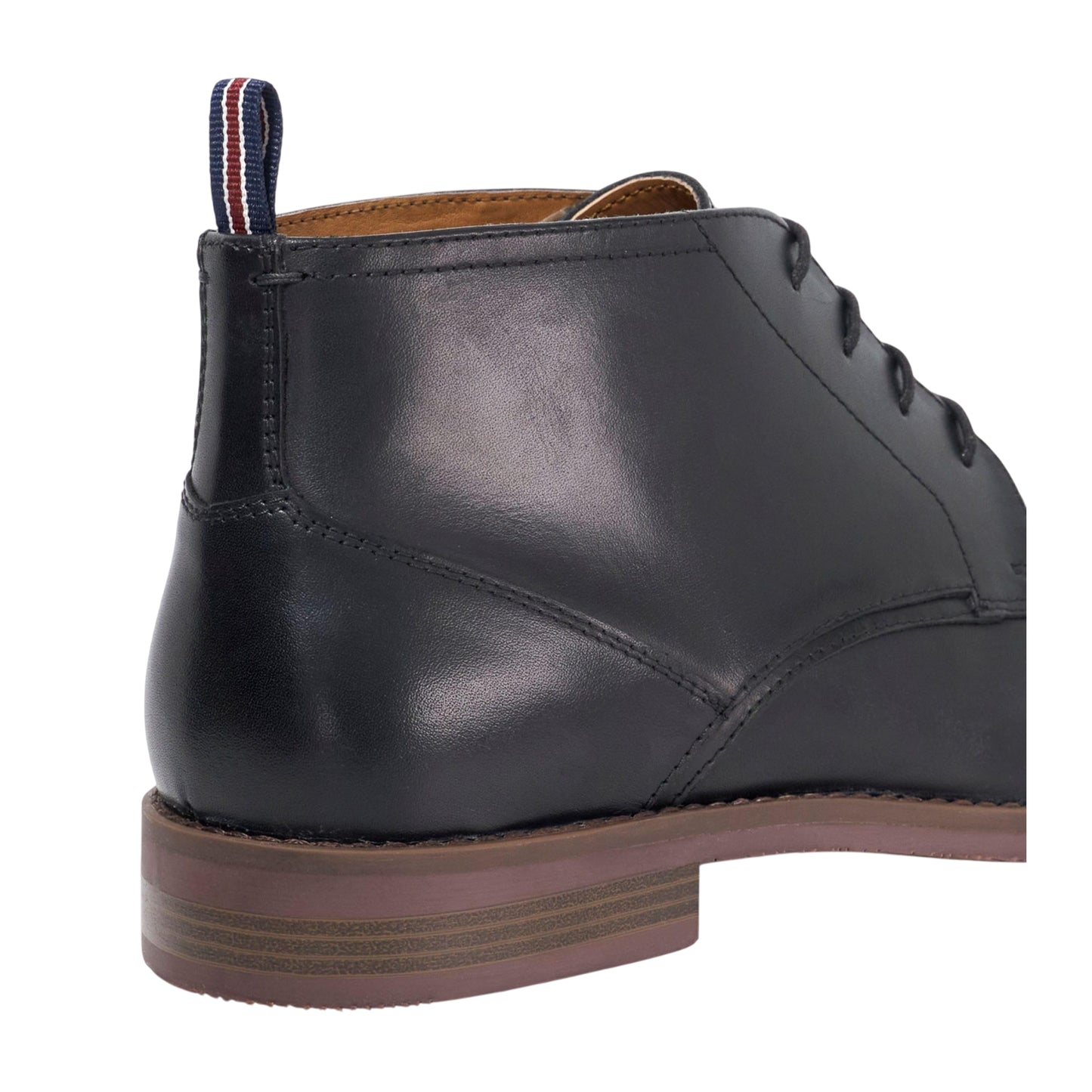 Black - Pack Shot - Dune London Mens Minato Leather Lace Up Ankle Boots