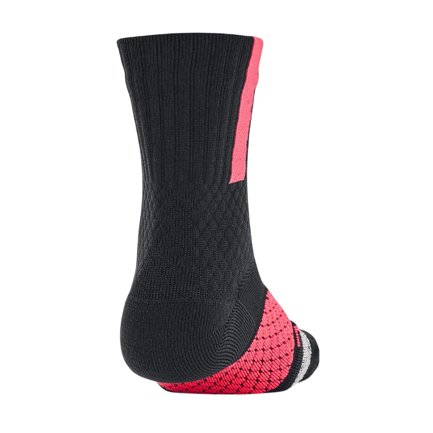 Black - Back - Under Armour Mens Playmaker Mid Cut Crew Socks