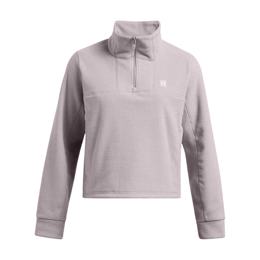 Grey - Front - Under Armour Womens-Ladies Expanse Half Zip Fleece Top