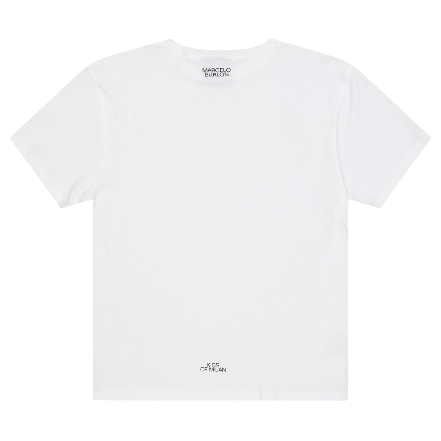 White - Back - Marcelo Burlon Childrens-Kids Feather Necklace T-Shirt
