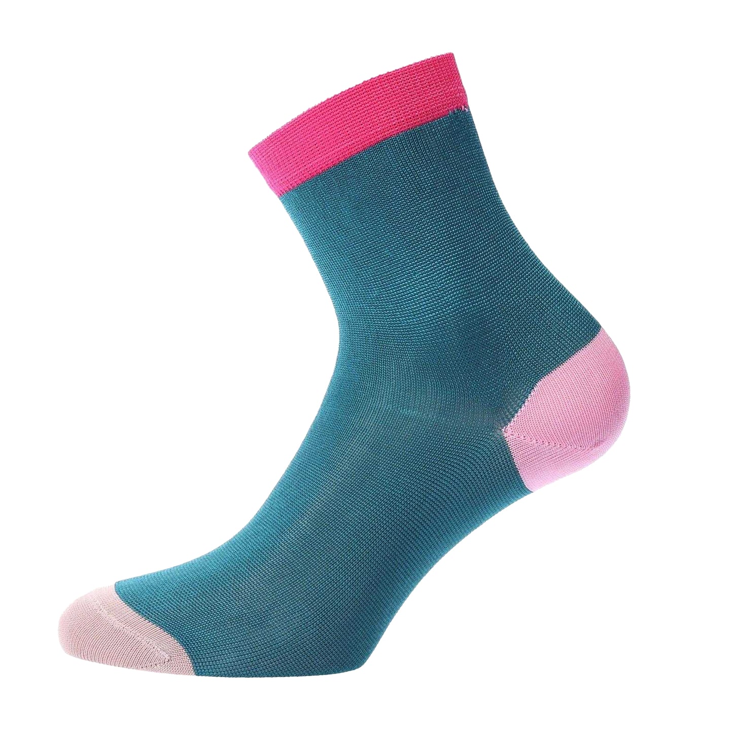 Green - Back - Happy Socks Womens-Ladies Grace Ankle Socks
