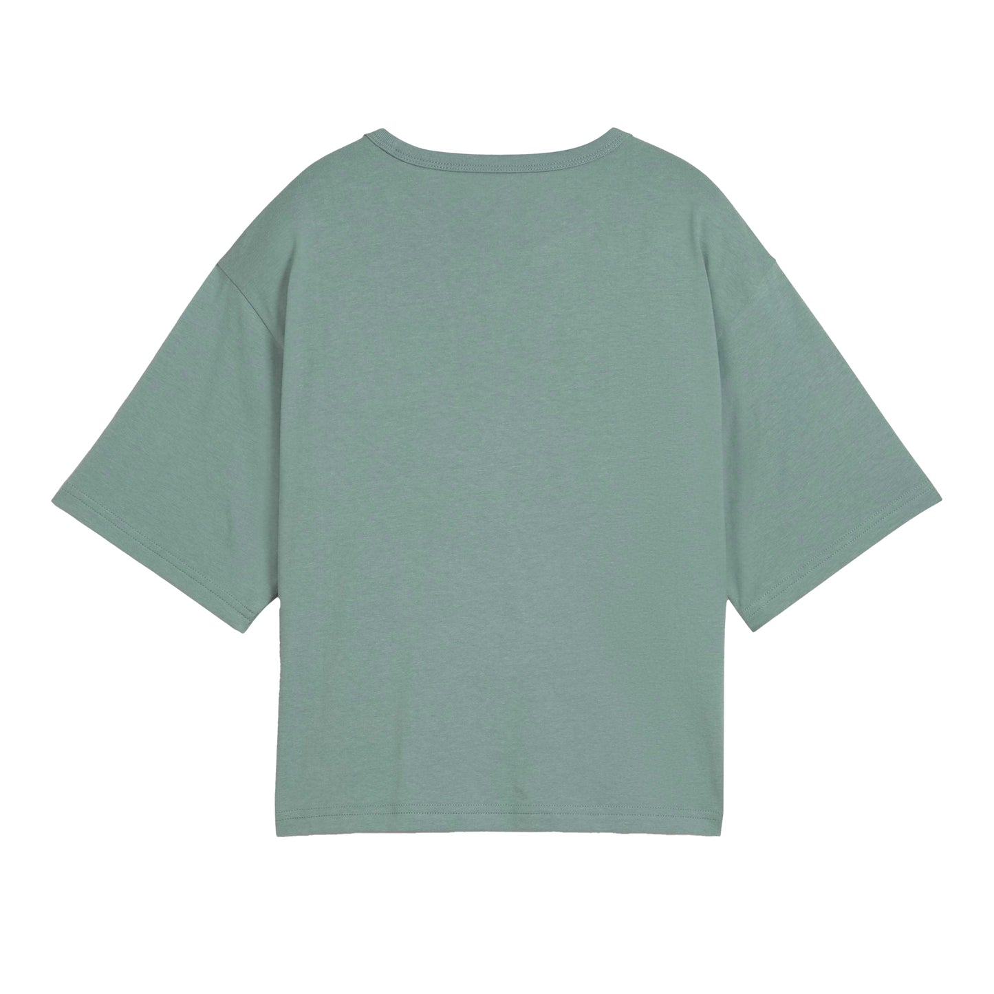Green - Back - Puma Womens-Ladies Class Cropped Relaxed Fit T-Shirt