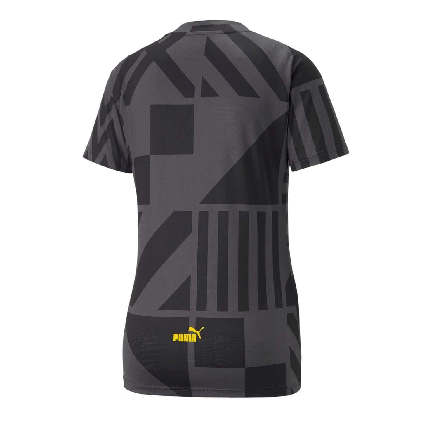Black-Yellow - Back - Puma Mens Prematch Manchester City FC Jersey