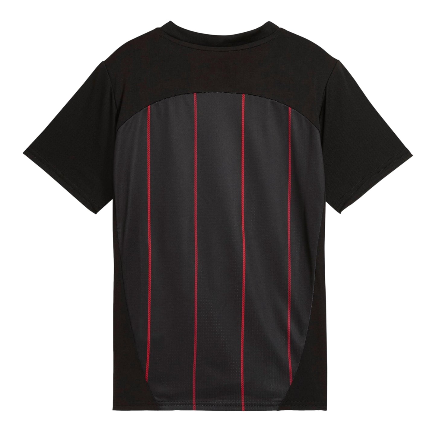 Black - Back - Puma Childrens-Kids Prematch AC Milan Short-Sleeved Football Jersey