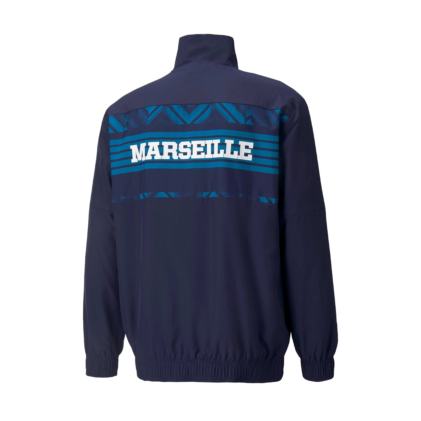 Navy - Back - Puma Mens Prematch Olympique De Marseille FC Track Jacket
