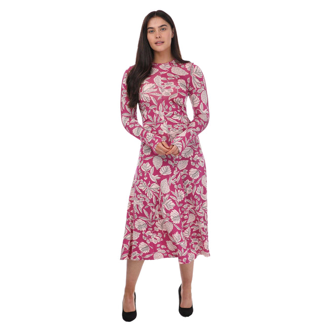 Pink - Side - Ted Baker Womens-Ladies Aloria Skimming Midi Dress