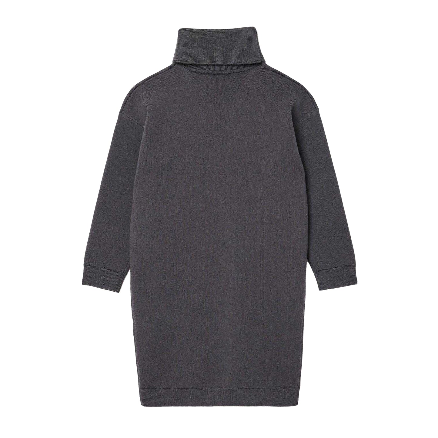Grey - Back - Lacoste Childrens-Kids Interlock Knitted Dress