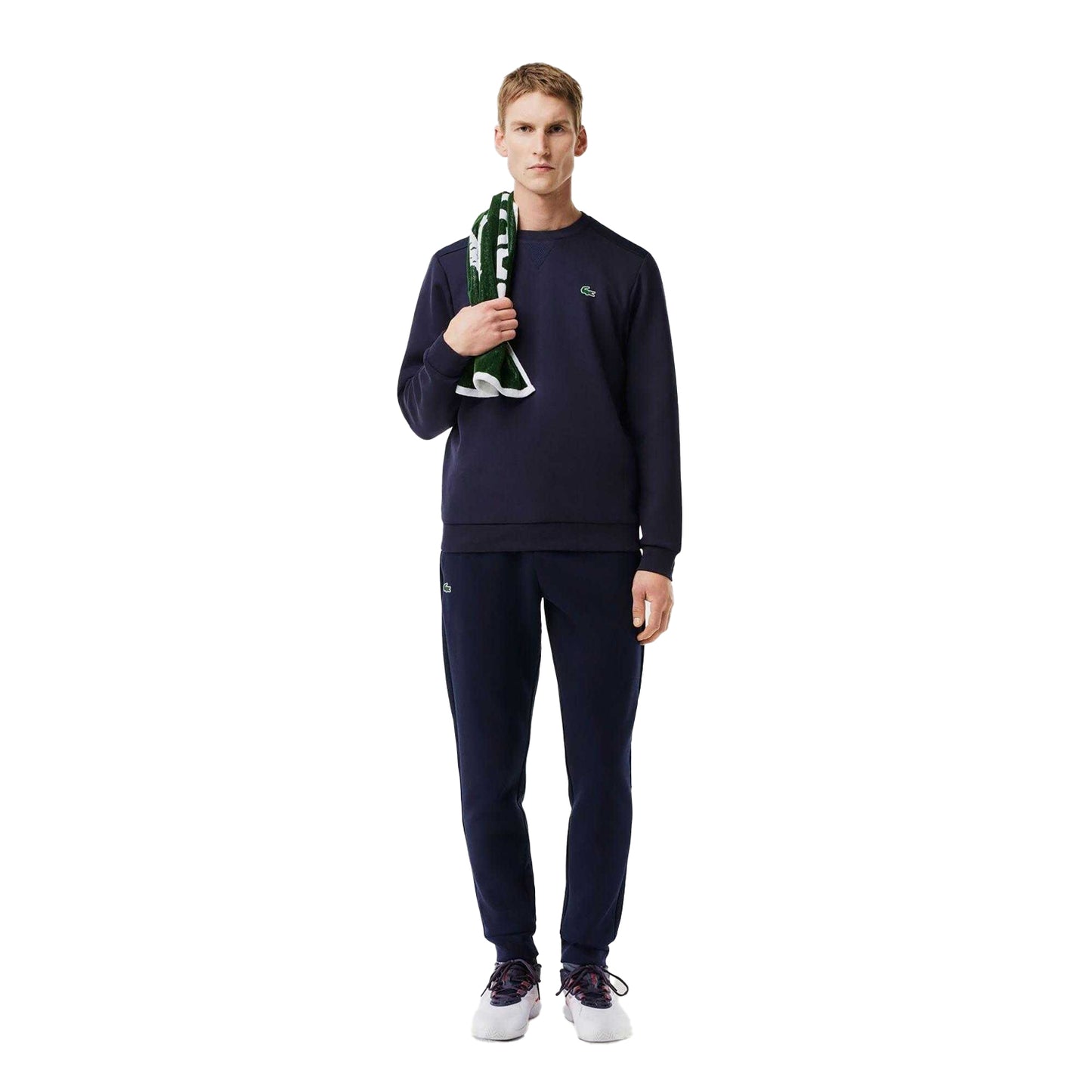 Navy - Pack Shot - Lacoste Mens Monogram Jogging Bottoms
