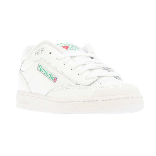 White-Green - Front - Reebok Unisex Adult Beams X Club C Bulc Leather Trainers
