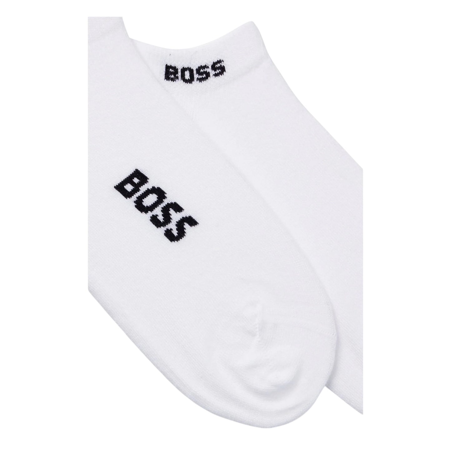 White - Back - Boss Unisex Adult Logo Ankle Socks (Pack of 2)