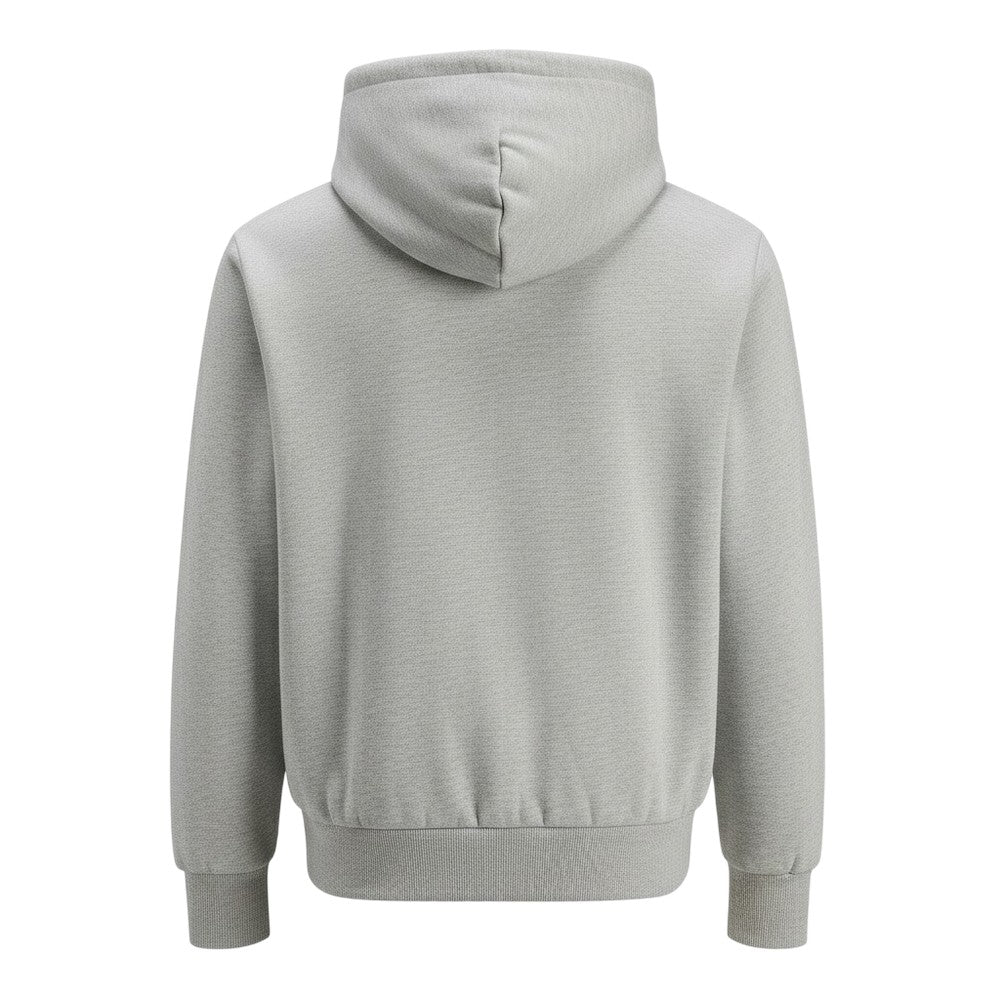 Grey - Back - Jack And Jones Mens Prime Full Zip Hoodie