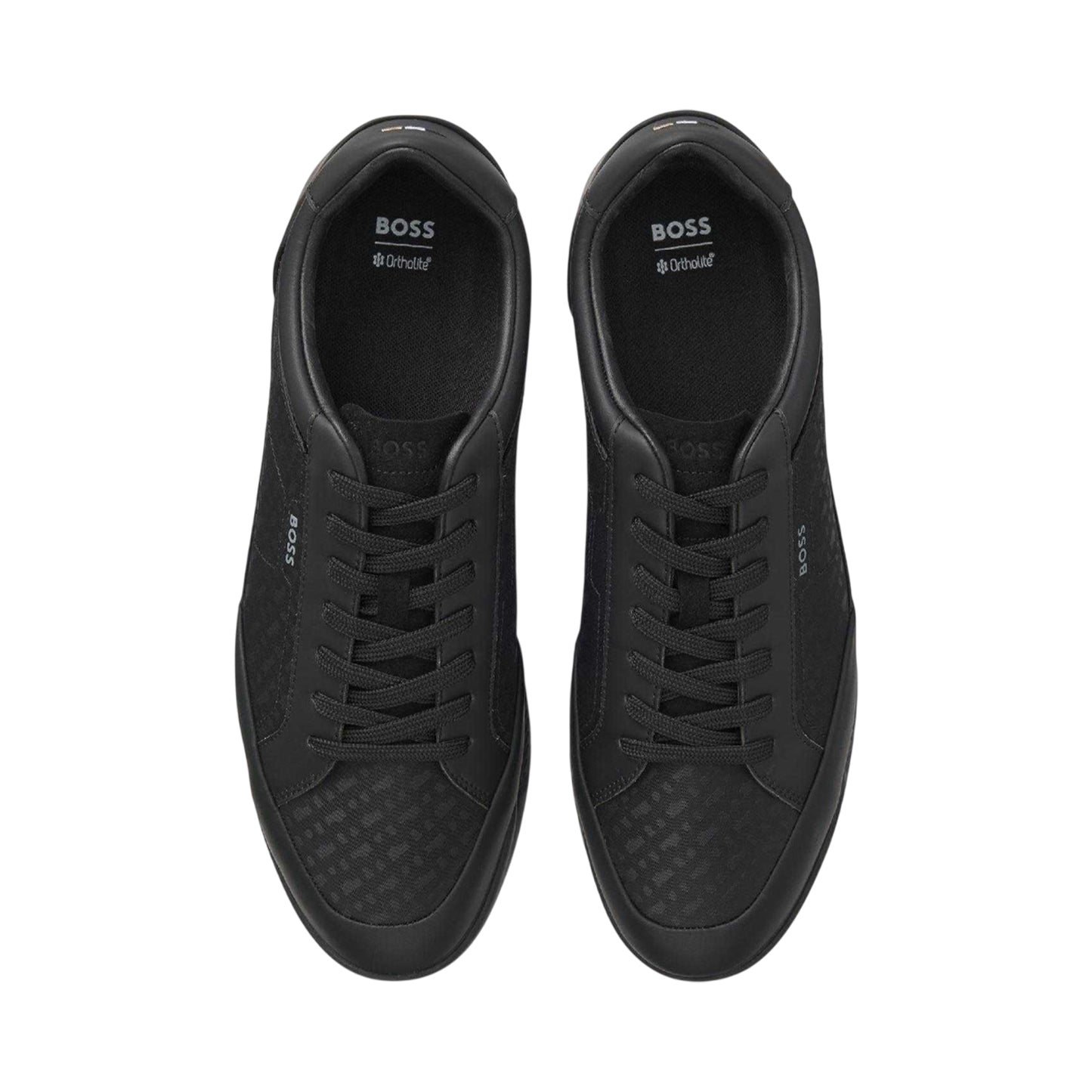 Black - Lifestyle - Hugo Boss Unisex Adult Nitan Leather Trainers