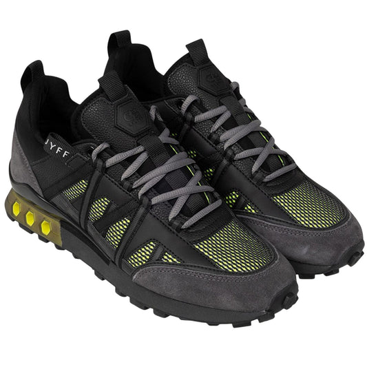Yellow-Black - Front - Cruyff Mens Fearia Futura Suede Trainers