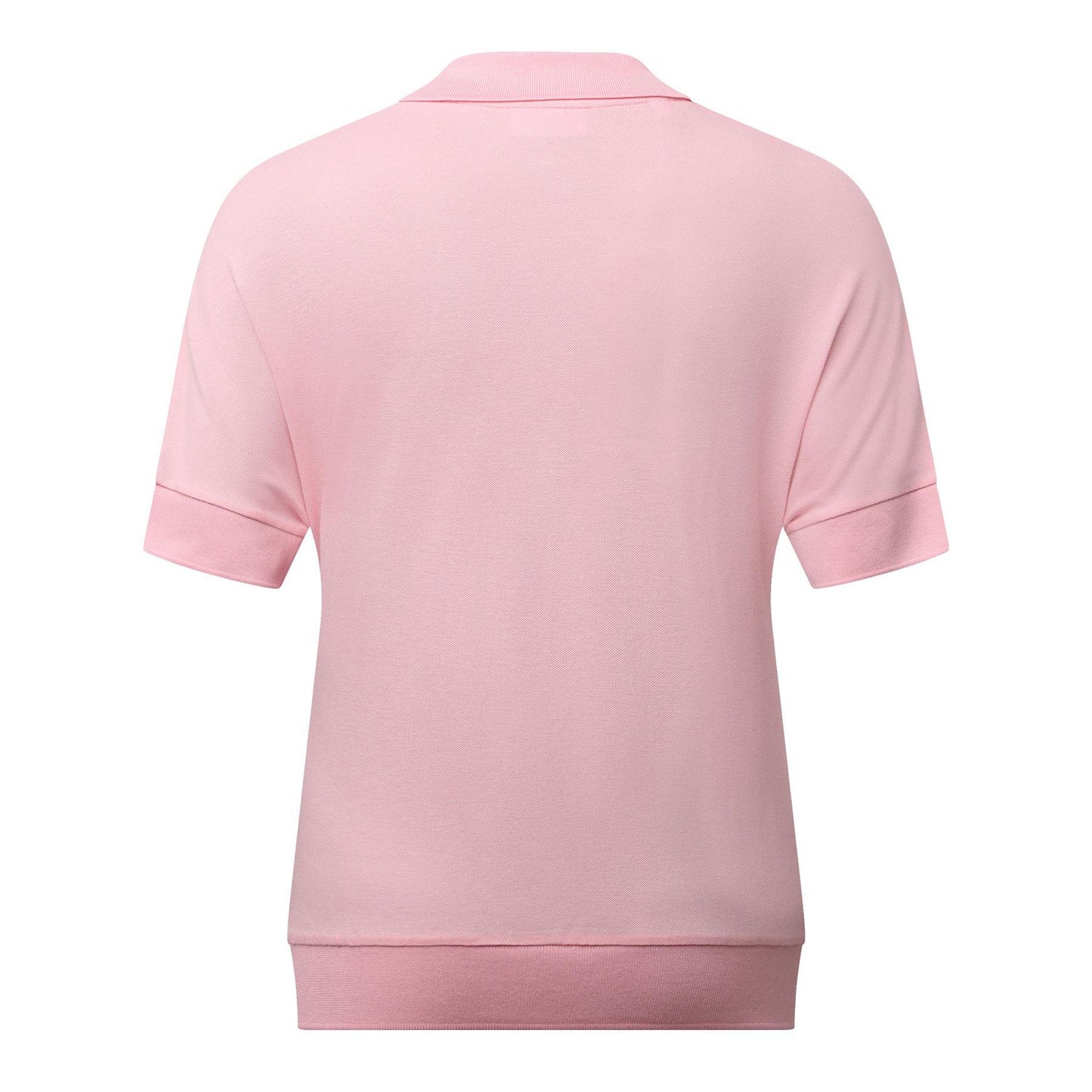 Pink - Back - Lacoste Womens-Ladies Loose Fit Polo Shirt