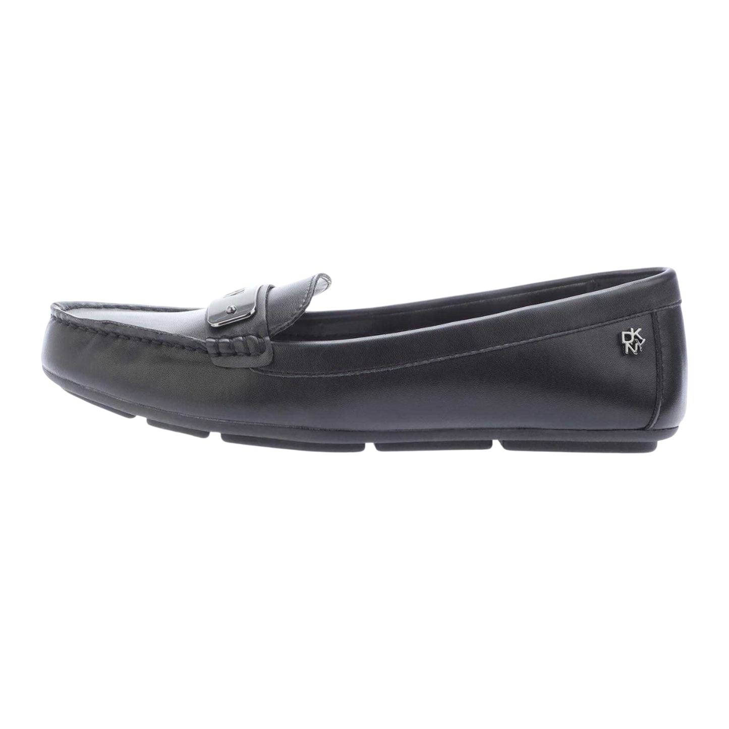 Black - Back - DKNY Womens-Ladies Carol 2 Leather Moccasins