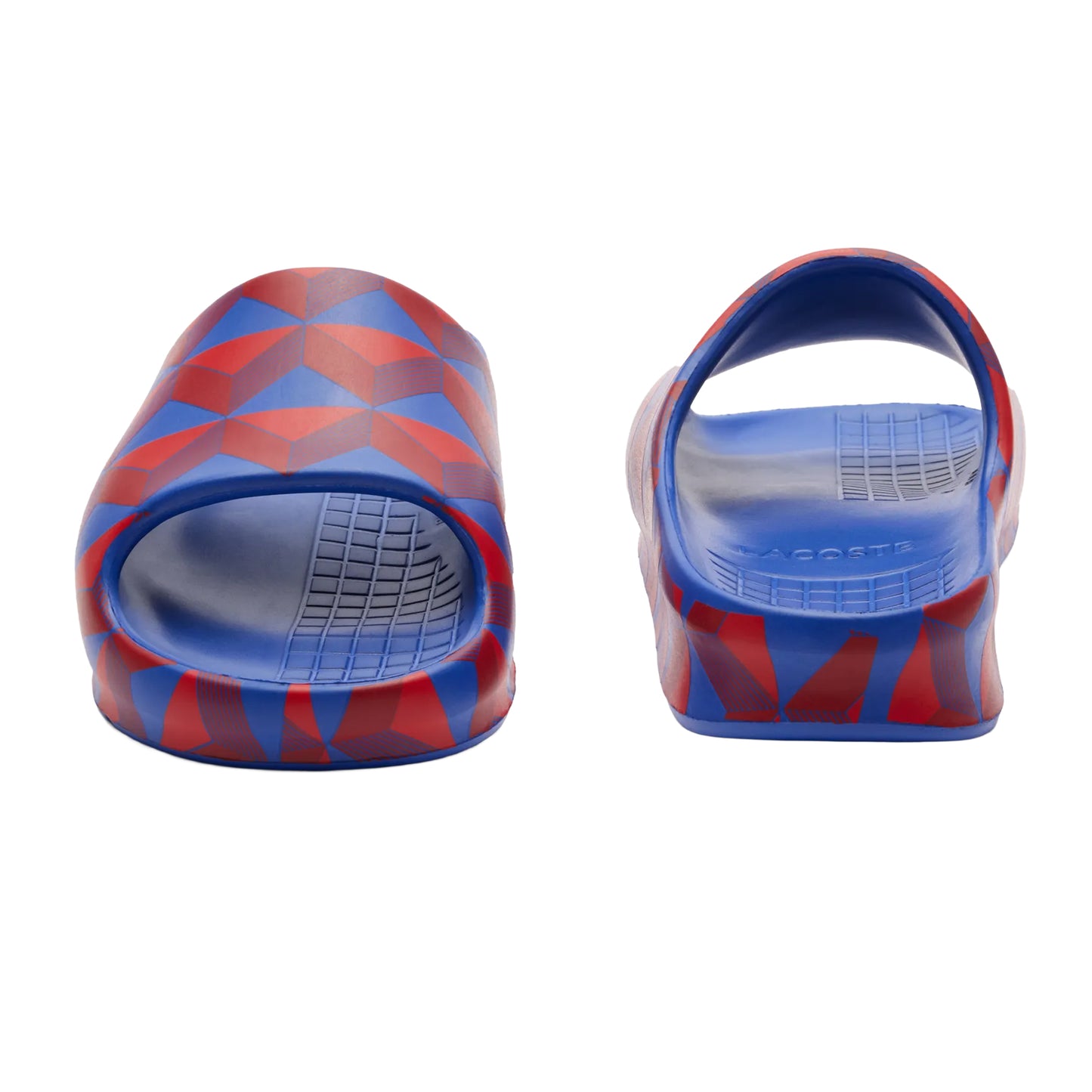 Red-Navy - Pack Shot - Lacoste Womens-Ladies Serve 2.0 Sliders