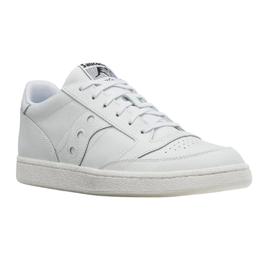 White - Front - Saucony Mens Jazz Leather Court Trainers