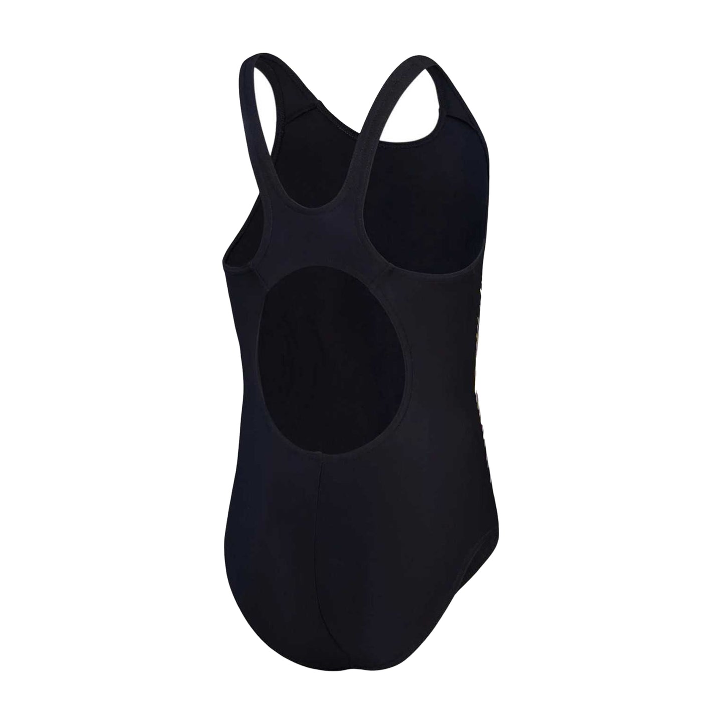 Black-Purple - Back - Speedo Childrens-Kids Muscleback One Piece Swimsuit
