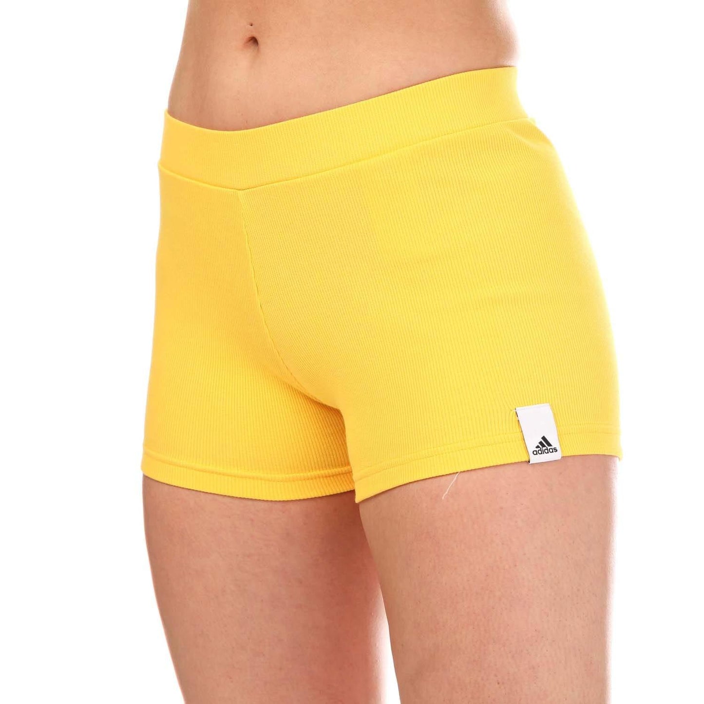 Gold - Side - Adidas Womens-Ladies Terrycloth Lounge Shorts