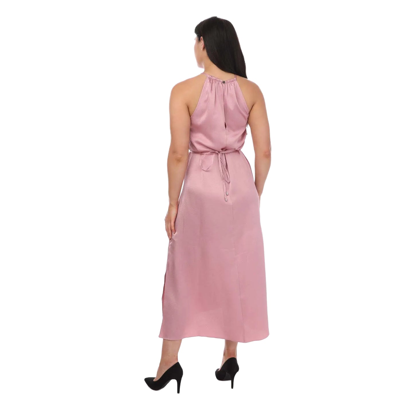 Pink - Back - Ted Baker Womens-Ladies Roxieyy Halter Neck Midaxi Dress
