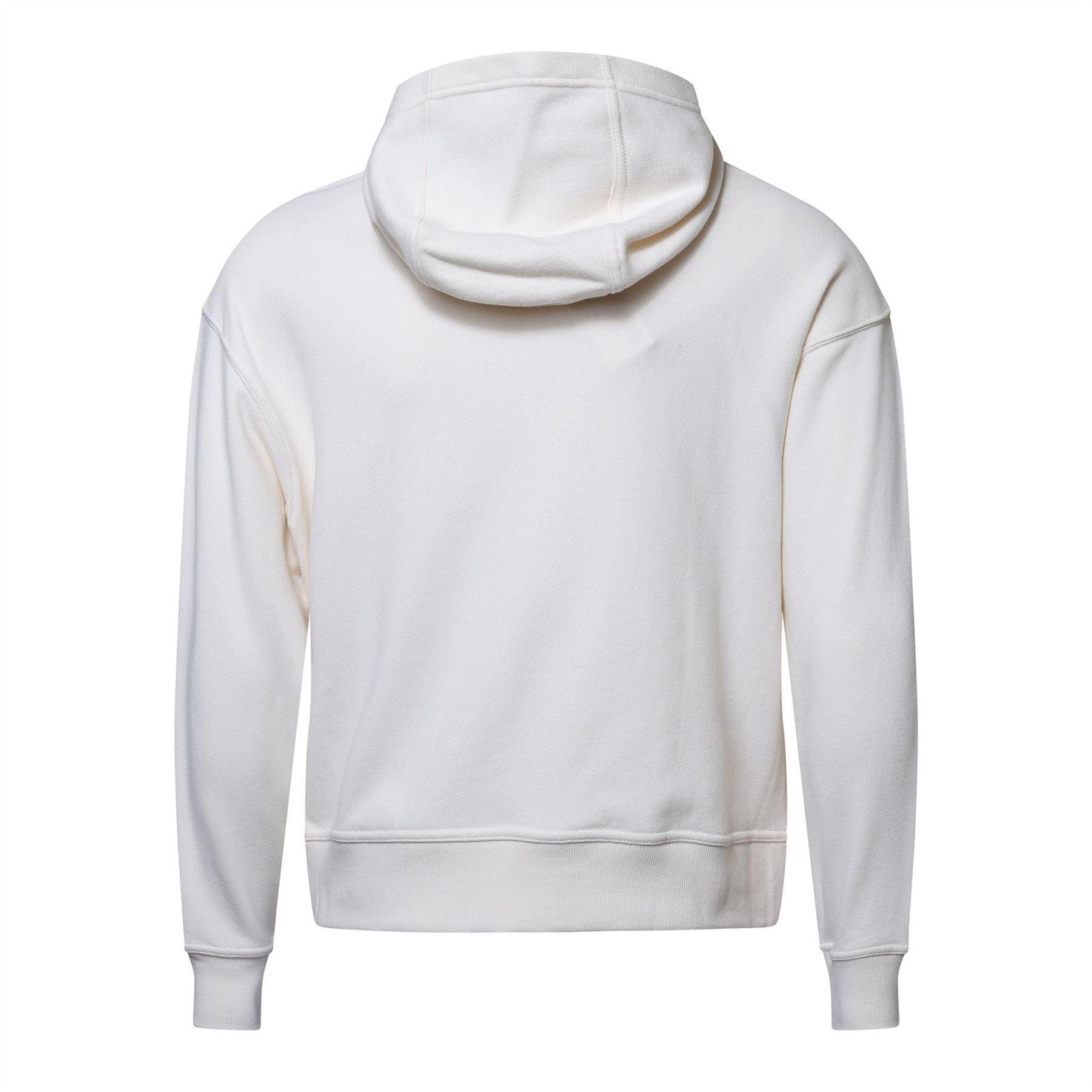 Beige - Back - DKNY Womens-Ladies Jeans Applique Logo Satin Hoodie