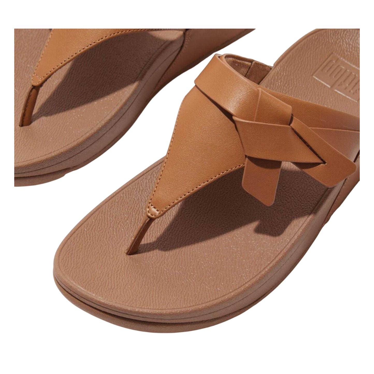 Beige - Lifestyle - Fit Flop Womens-Ladies Lulu Knotted Leather Sandals