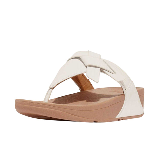 White - Front - Fit Flop Womens-Ladies Lulu Knotted Leather Sandals