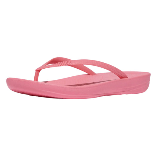 Pink - Front - Fit Flop Womens-Ladies IQushion Flip Flops