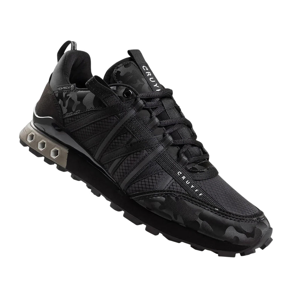 Black - Side - Cruyff Mens Fearia Suede Trainers