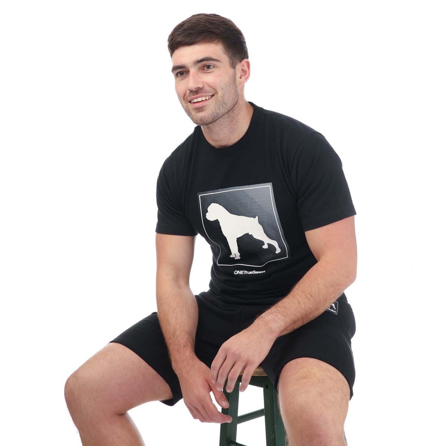 Black - Side - One True Saxon Mens Braice T-Shirt