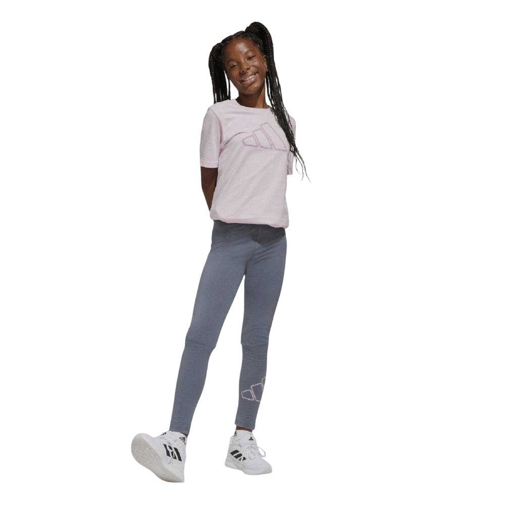 Pink - Lifestyle - Adidas Childrens-Kids Big Logo T-Shirt