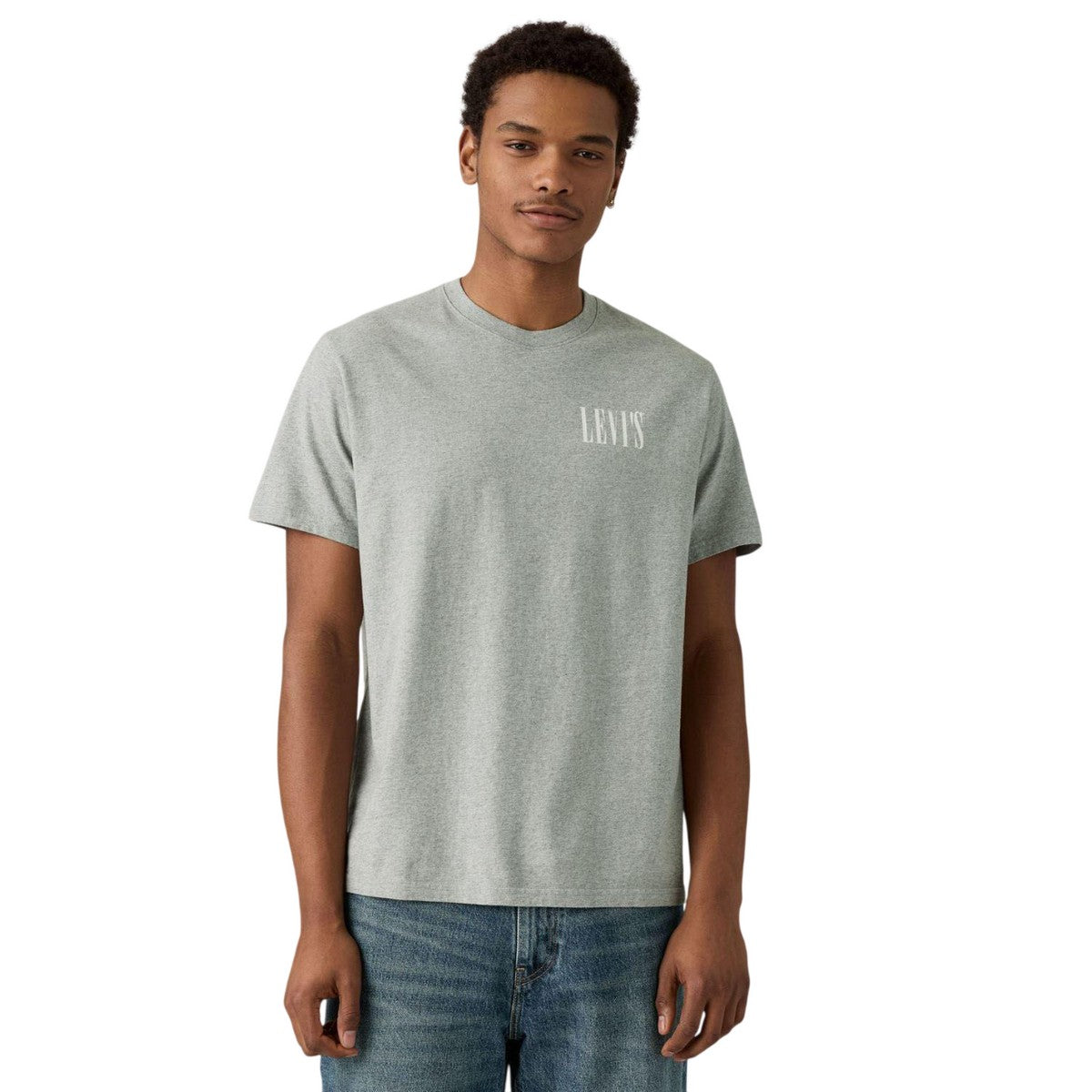 Grey - Lifestyle - Levis Mens Distressed Relaxed Fit T-Shirt