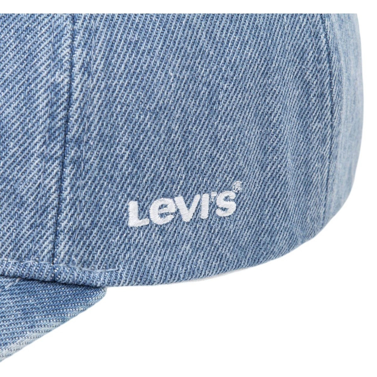 Blue - Side - Levis Essential Leather Patch Baseball Cap