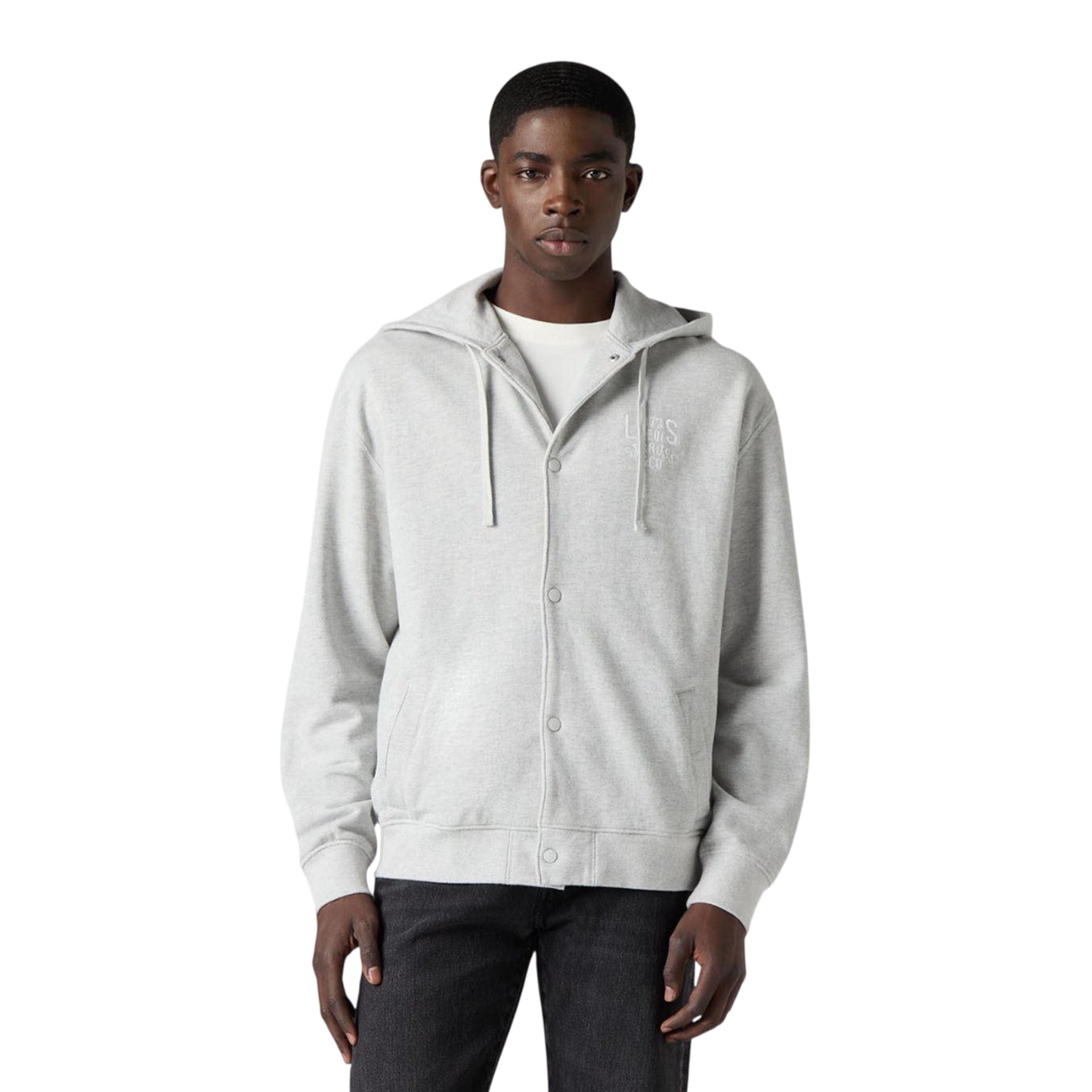 Grey - Lifestyle - Levis Mens Alder Bomber Hoodie
