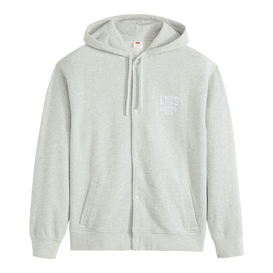 Grey - Front - Levis Mens Alder Bomber Hoodie